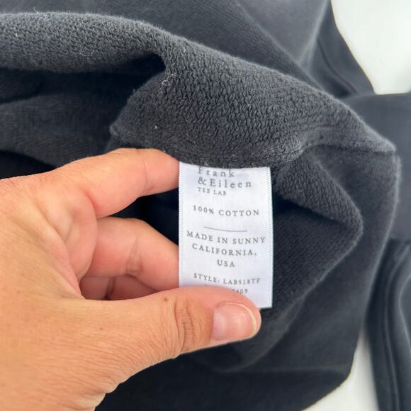 Frank & Eileen Effie Funnel Neck Sweater Black Triple Fleece XS Sweatshirt - Picture 9 of 9